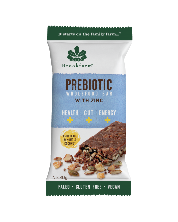 Brookfarm Chocolate Almond & Coconut Prebiotic Bar 12X40g