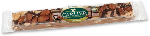 Carlier 24x100g Nougat Bars Soft Choc. Almonds/Hazelnuts