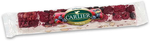 Carlier 24x100g Nougat Bars Soft Vanilla/Wild Berries/Almond/Hazelnuts