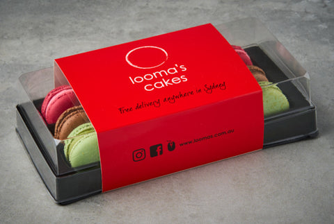 Looma's Assorted Macarons Pkt 12 (Straw, Choc, Pist)