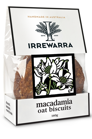 Irrewarra Macadamia Oat Crunch Biscuits 140g