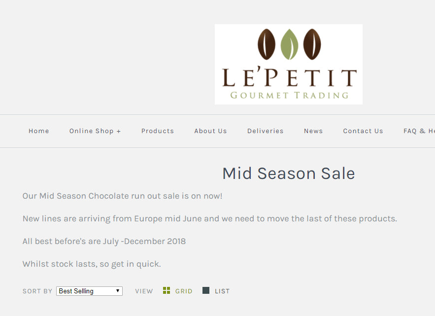 Mid Season Chocolate Sale! Up to 25% OFF