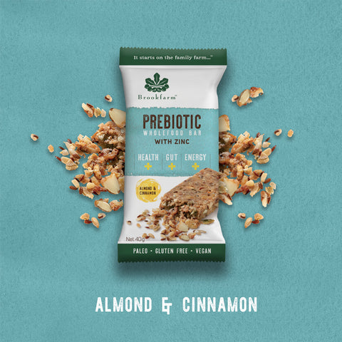 Brookfarm Almond & Cinnamon Prebiotic Bar  12x40g