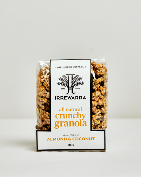 Irrewarra Almond & Coconut Granola 500g-Pack8