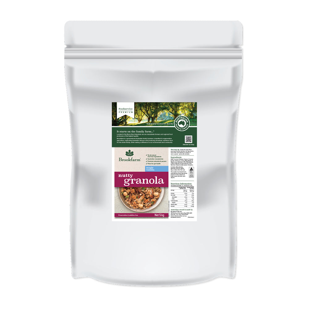 Brookfarm Maple & Vanilla Nutty Granola 5Kg Food Service