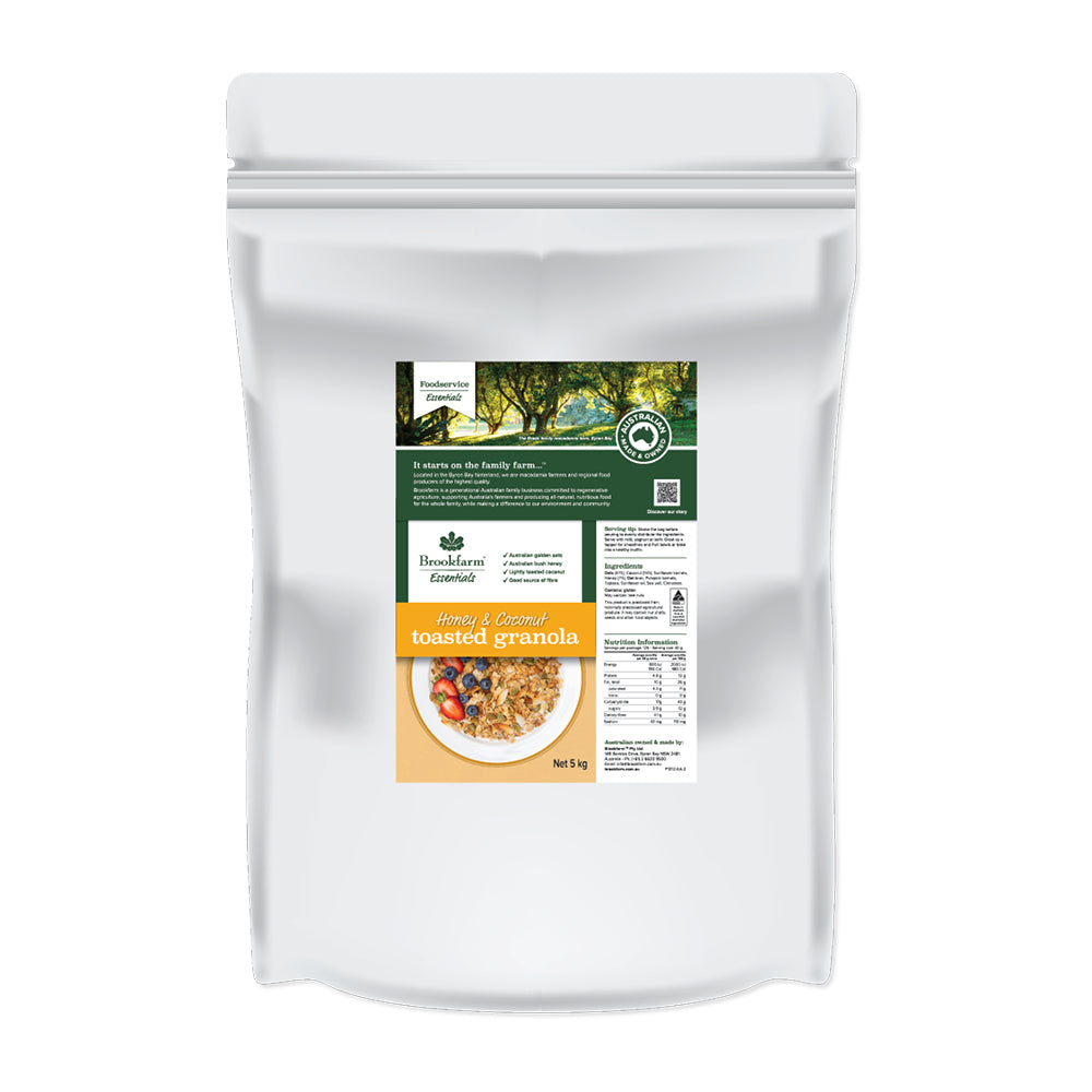Brookfarm Toasted Honey & Coconut Granola 5kg Food Service