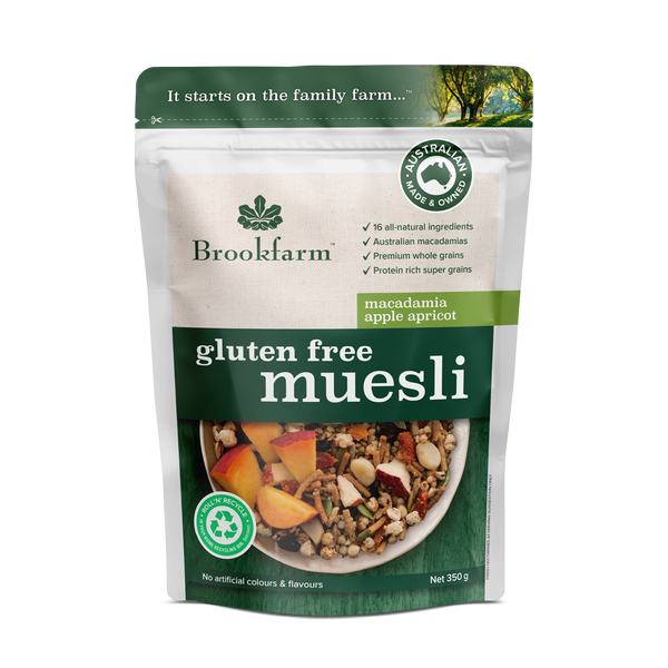Brookfarm Apple & Apricot Muesli Gluten Free 350g-Box 6