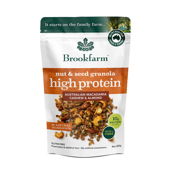 Brookfarm High Protein Nut & Seed Granola 300g x Box 8
