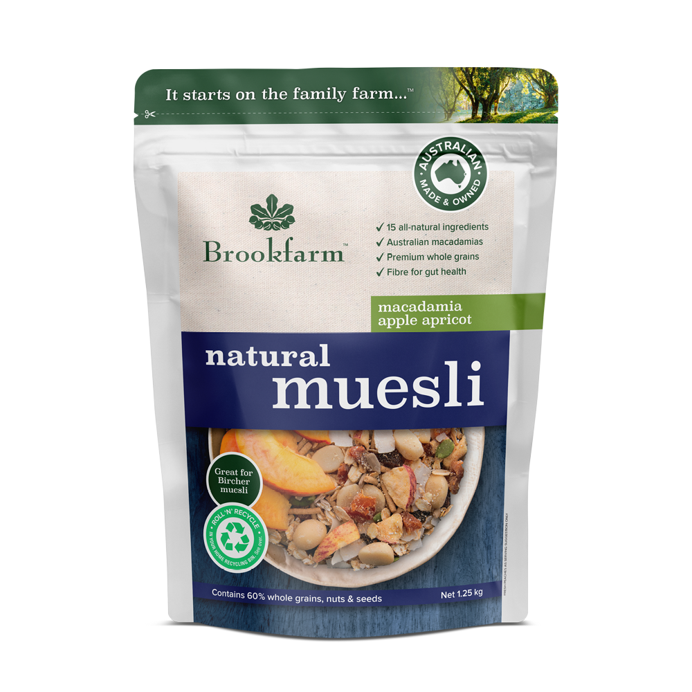 Brookfarm Natural Apricot & Apples Muesli 1.25Kg-Box 6
