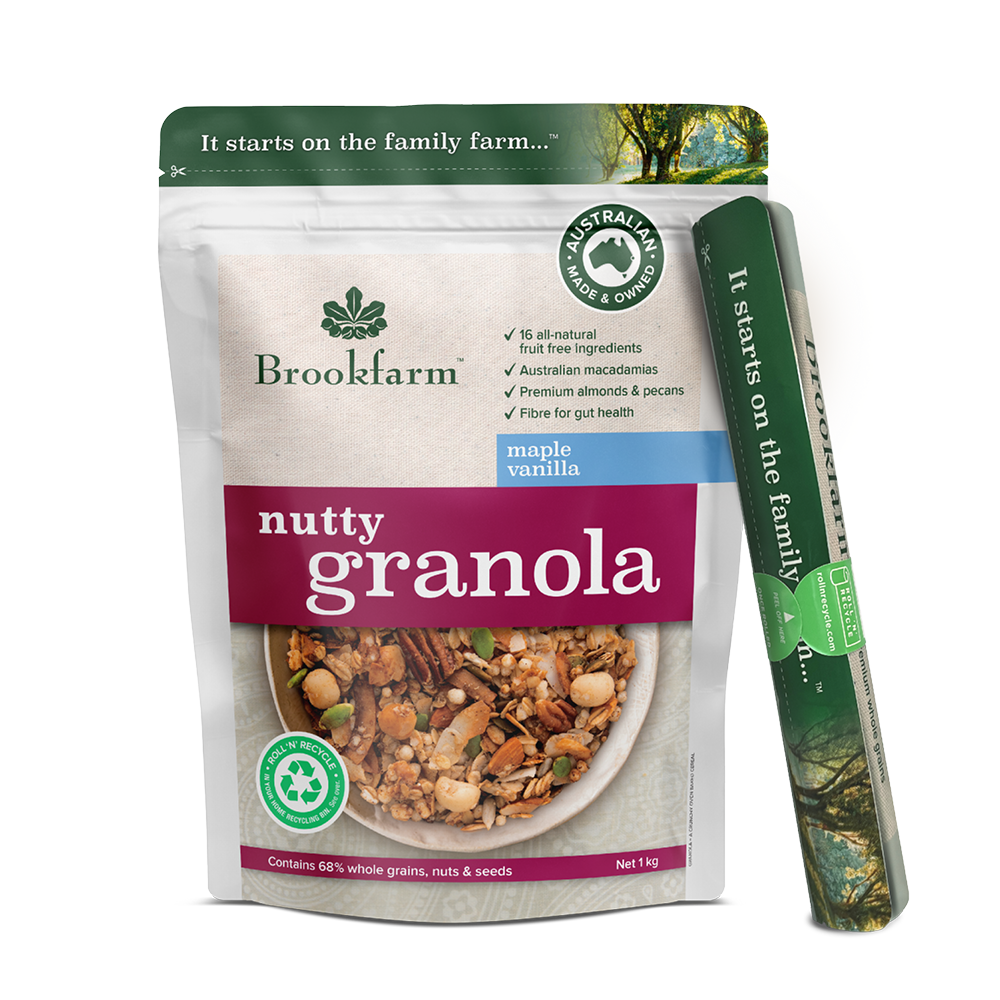 Brookfarm Maple & Vanilla Nutty Granola 1Kg-Box 6
