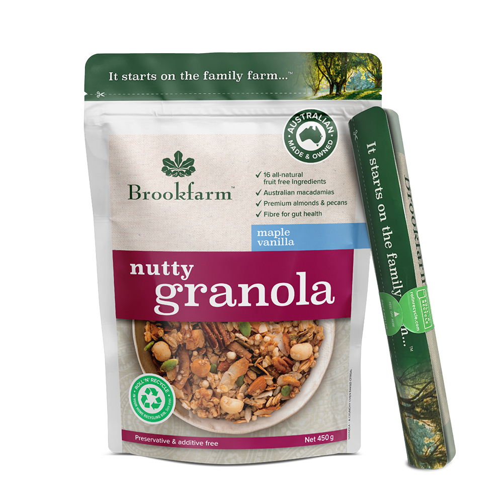 Brookfarm Maple & Vanilla Nutty Granola 450g-Box 6