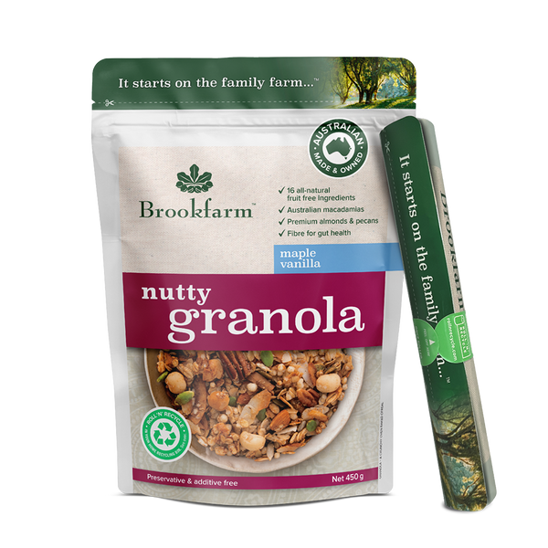 Brookfarm Maple & Vanilla Nutty Granola 450g-Box 6