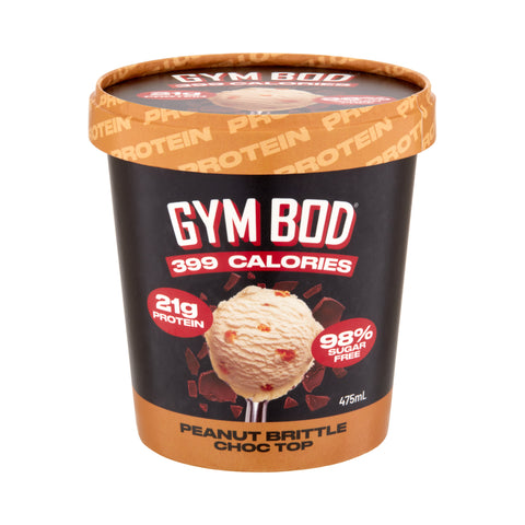GYM BOD Peanut Brittle Choc Top 475ml 