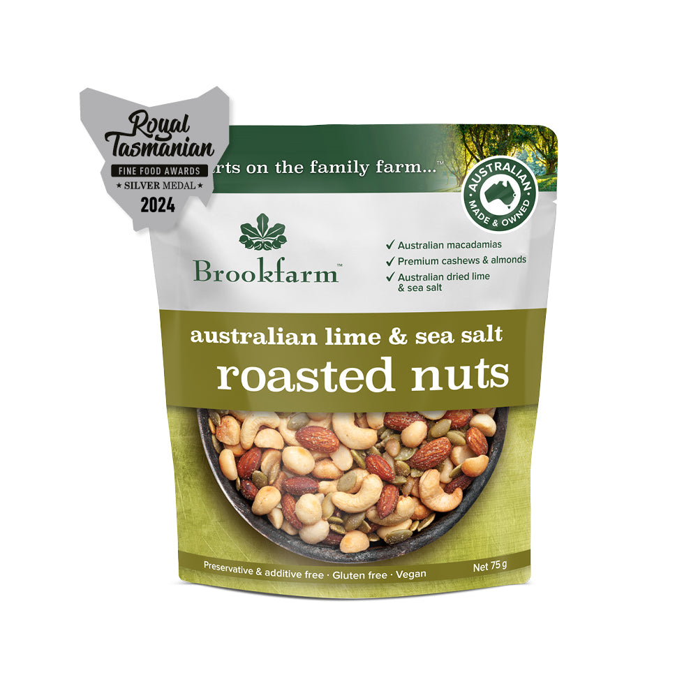 Brookfarm Australian Lime & Sea Salt Roasted Nuts 75G - Box 12