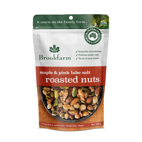 Brookfarm Maple & Pink Lake Salt Roasted Nuts 200g-Box 8
