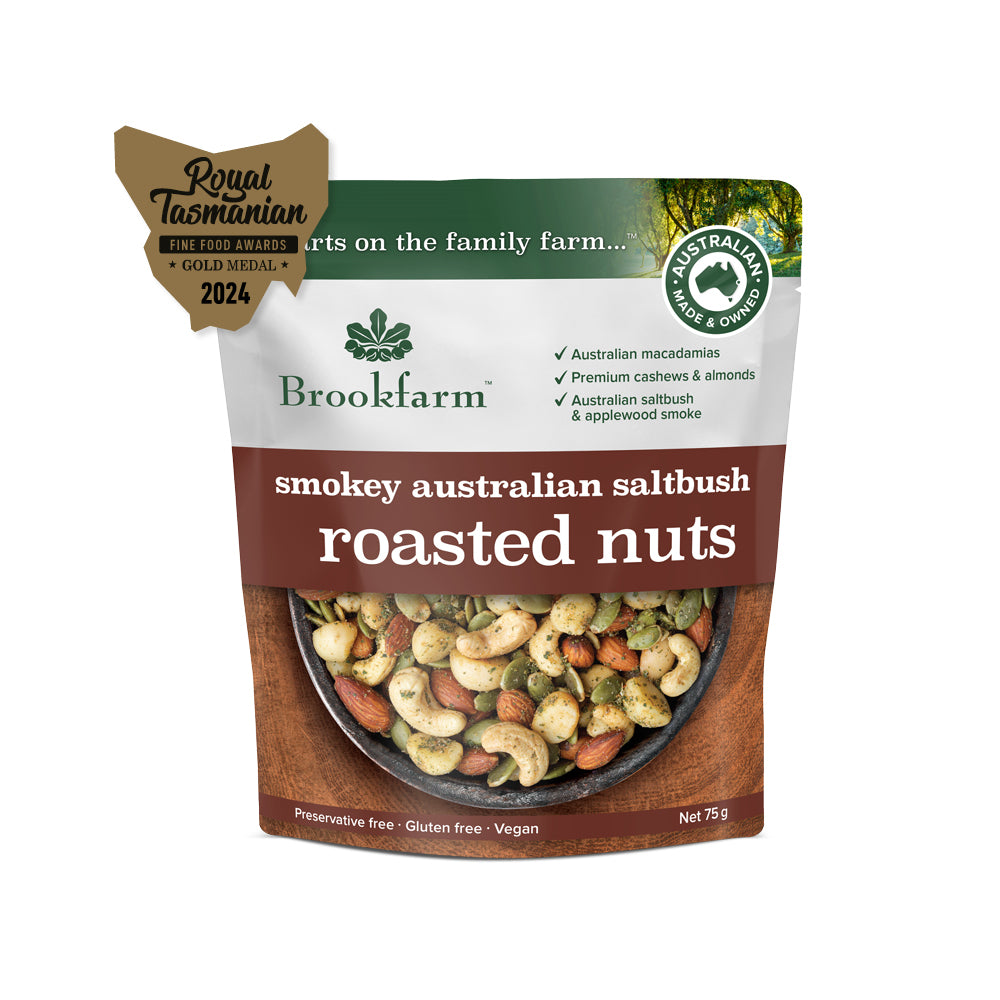 Brookfarm Smokey Australian Saltbush Roasted Nuts 75G - Box 12