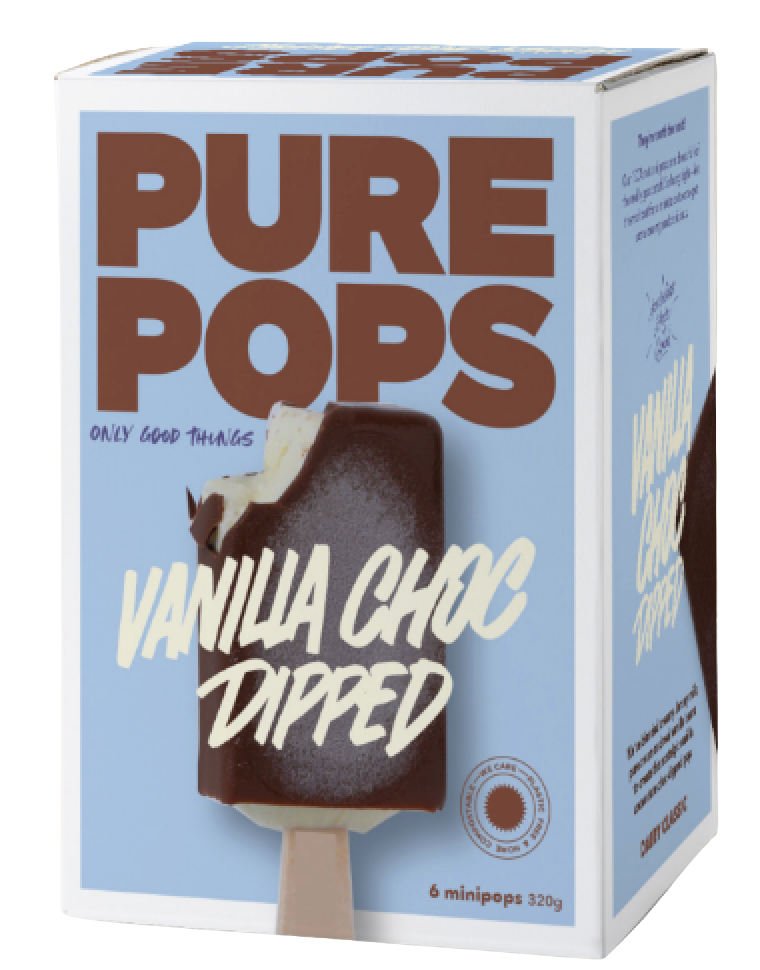 PP Vanilla Choc Dipped 6x60g Pack Mini Retail Pack (6 Packs in ctn)