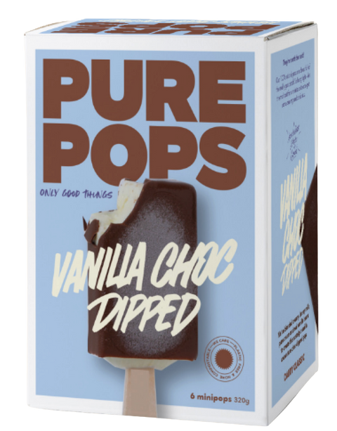 PP Vanilla Choc Dipped 6x60g Pack Mini Retail Pack (6 Packs in ctn)