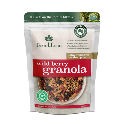 Brookfarm Wild Berry Granola 1kg-Box 6