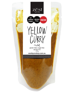 Zest Yellow Curry Mild Recipe Base 175g-Box 8