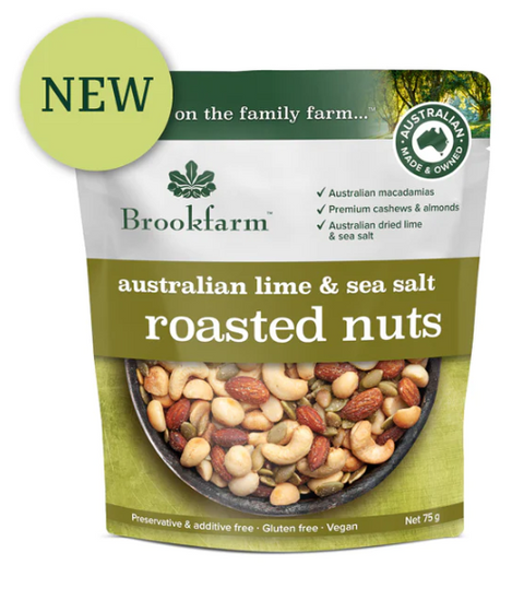 Brookfarm Australian Lime & Sea Salt Roasted Nuts 75G - Box 12