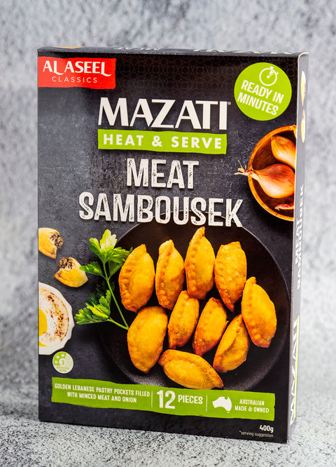 Mazati Heat & Serve Meat & Onion Sambousek  12pc-Box of 12