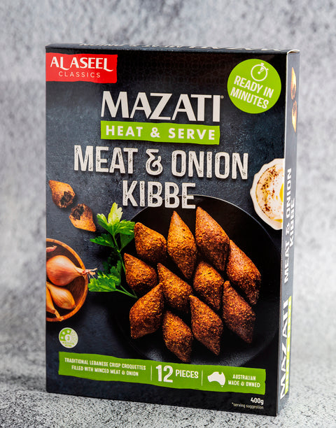 Mazati Heat & Serve Meat & Onion Kibbe 12 PC-Box of 12