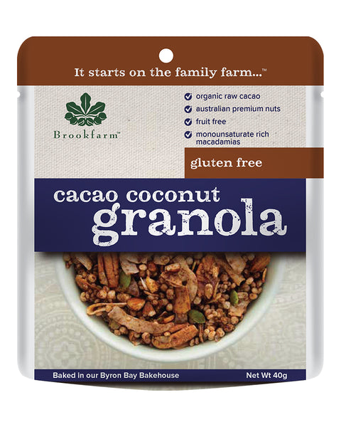 Brookfarm Cacao & Coconut Granola Gluten Free 40g