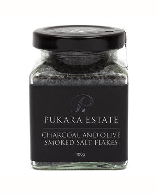 Pukara Estate Charcoal & Olive Smoked Salt Flakes 100g
