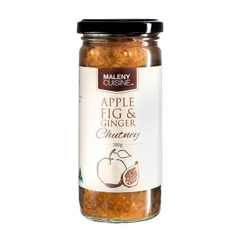 Maleny Cuisine Apple Fig & Ginger Chutney 280g-Box of 6