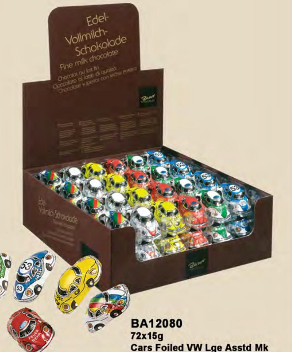 Bauer Chocolate Cars 15g x72