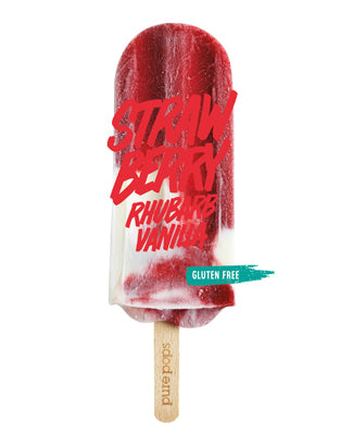 PP Strawberry Rhubarb Vanilla Ripple Pop 20x80g