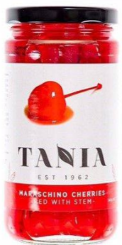 Tania Red Maraschino Cherries w Stem 340G