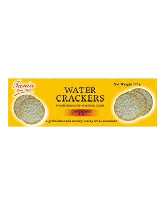 TANIA Water Cracker Pepper 125g