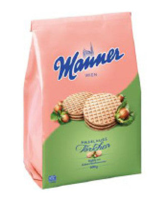 Manner Hazelnut Wafer Round Tartlets Bag 400g