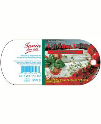 Rugen Fish Herring Fillets in Tomato Sauce 200g