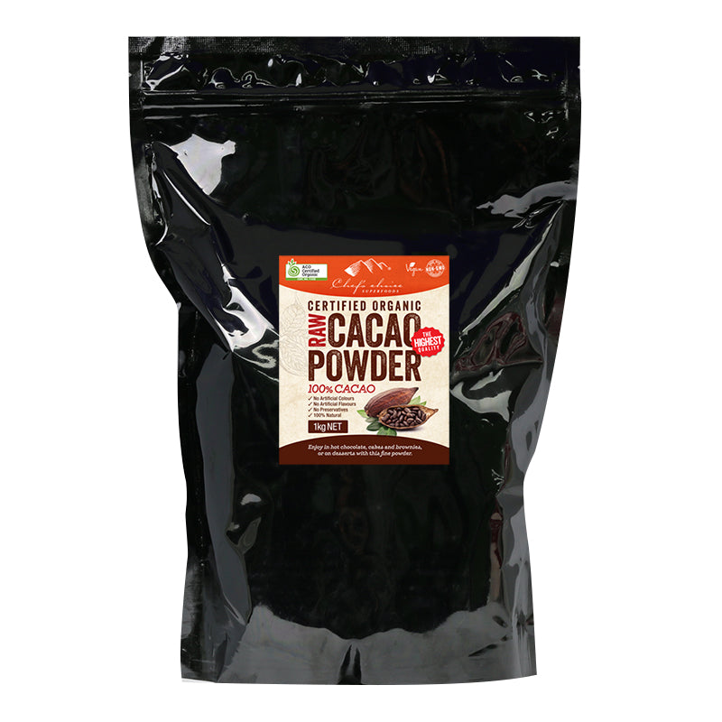CHEF'S CHOICE 1KG RAW ORGANIC CACAO POWDER